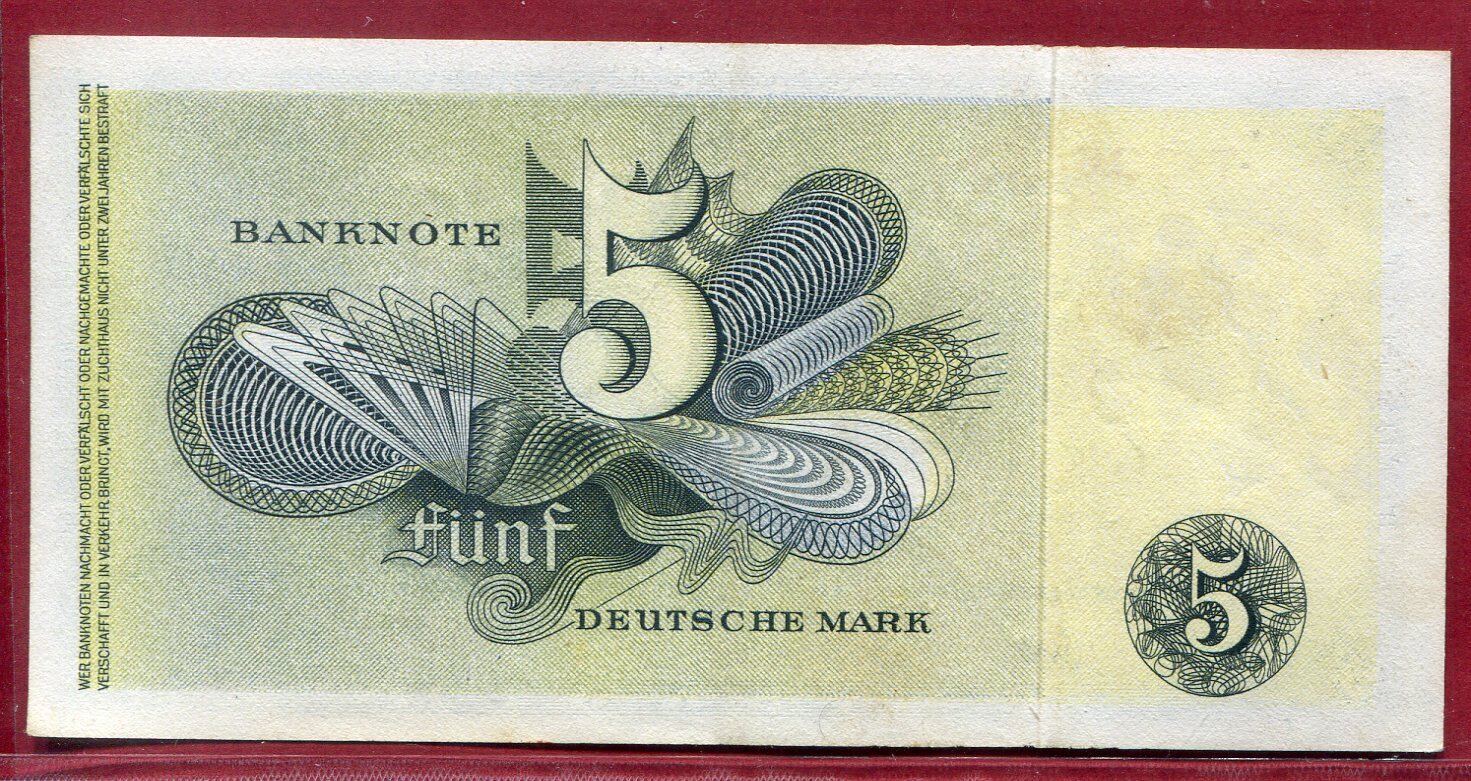 Bundesrepublik Deutschland 5 DM Banknote 1948 5 Mark Bank Deutscher