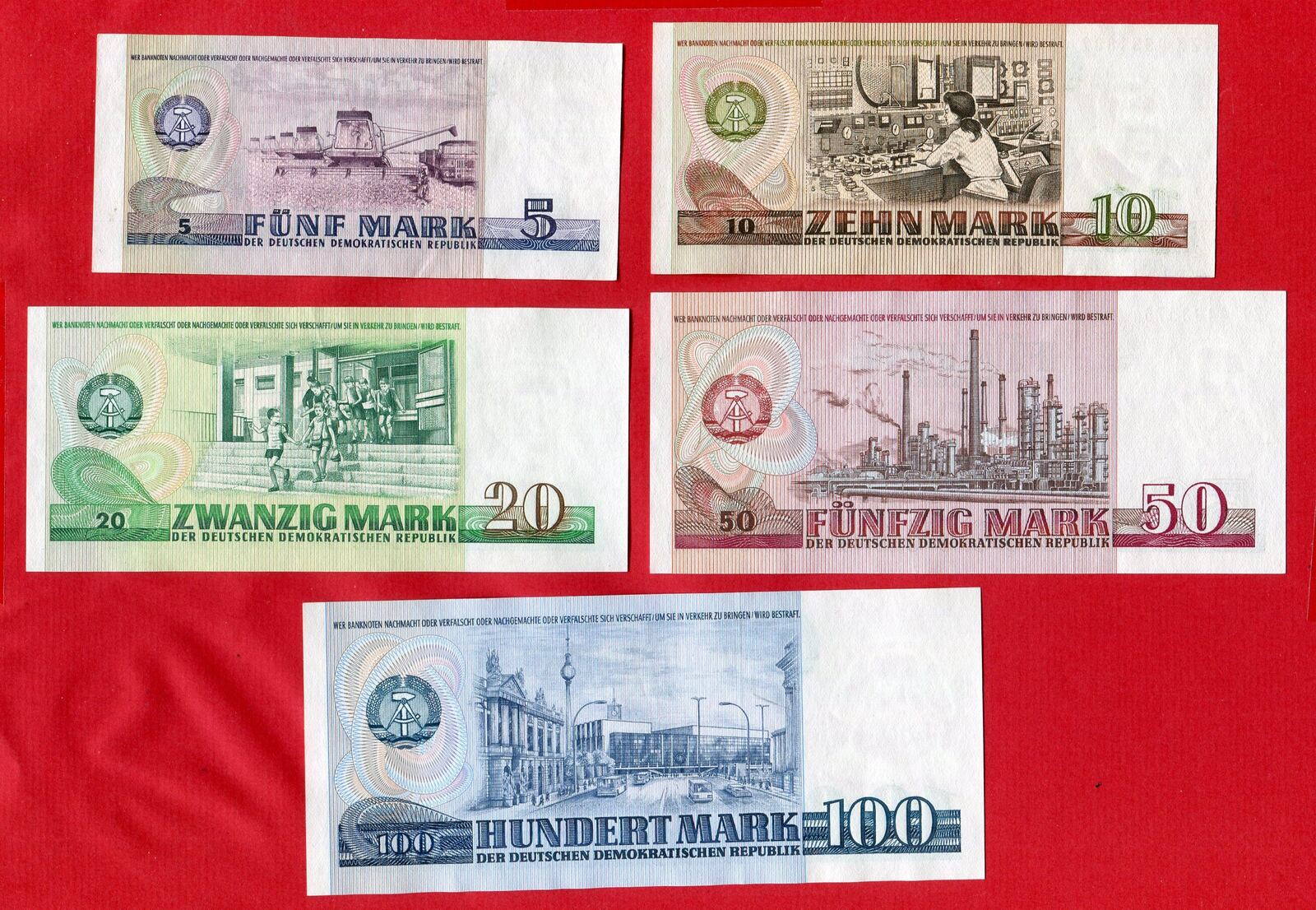 Ddr Gdr Eastern Germany Bis Mark Satz Scheine Banknoten