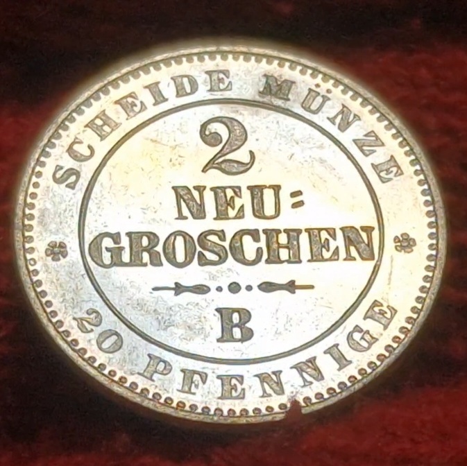 Sachsen Germany Neugroschen Pfennig B K Nig Johann Prfr Von