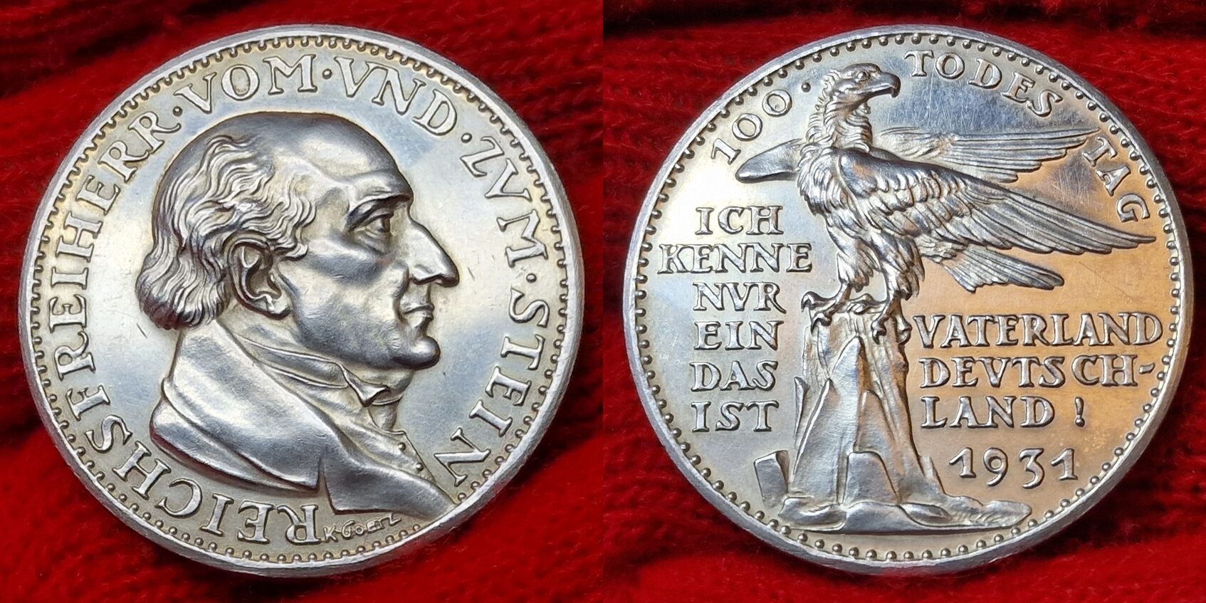 Deutschland Weimarer Republik Germany Silvermedal Silbermedaille 1931