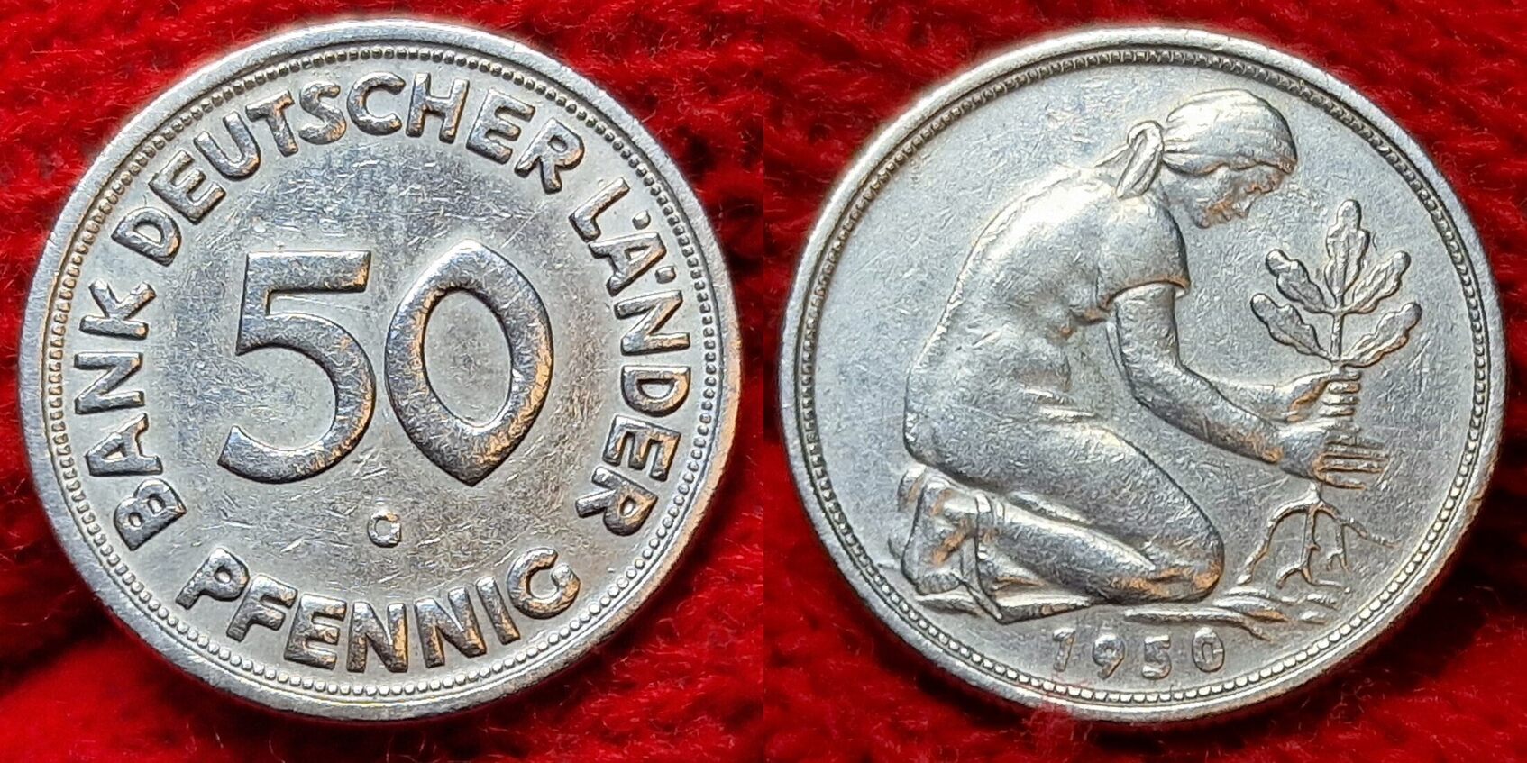 BRD Bundesrepublik Deutschland FRG Germany 50 Pfennig Bank Deutscher