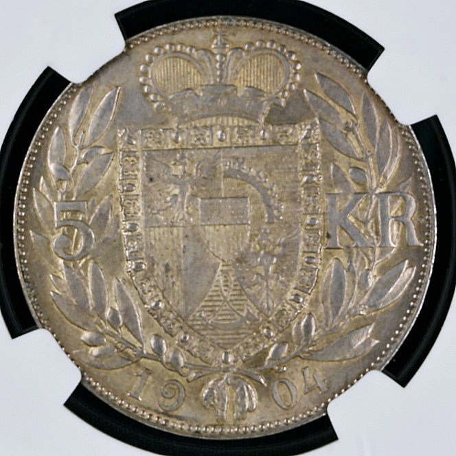 Liechtenstein 5 Kronen 1904 Johann II NGC MS 63 MA Shops