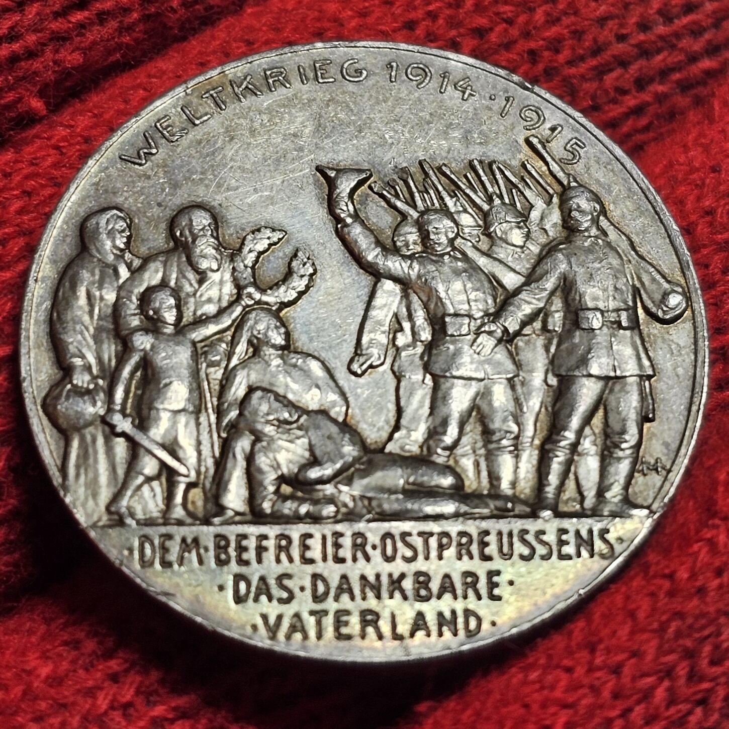 Deutschland Germany Silber Medaille 1915 Weltkrieg 1914 19145 Das