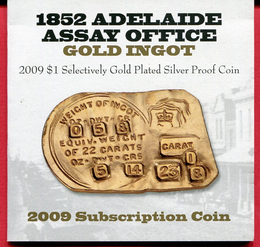 Australien 1 Dollar Silbermünze 2009 Goldprüfstelle Adelaide 1852 mit