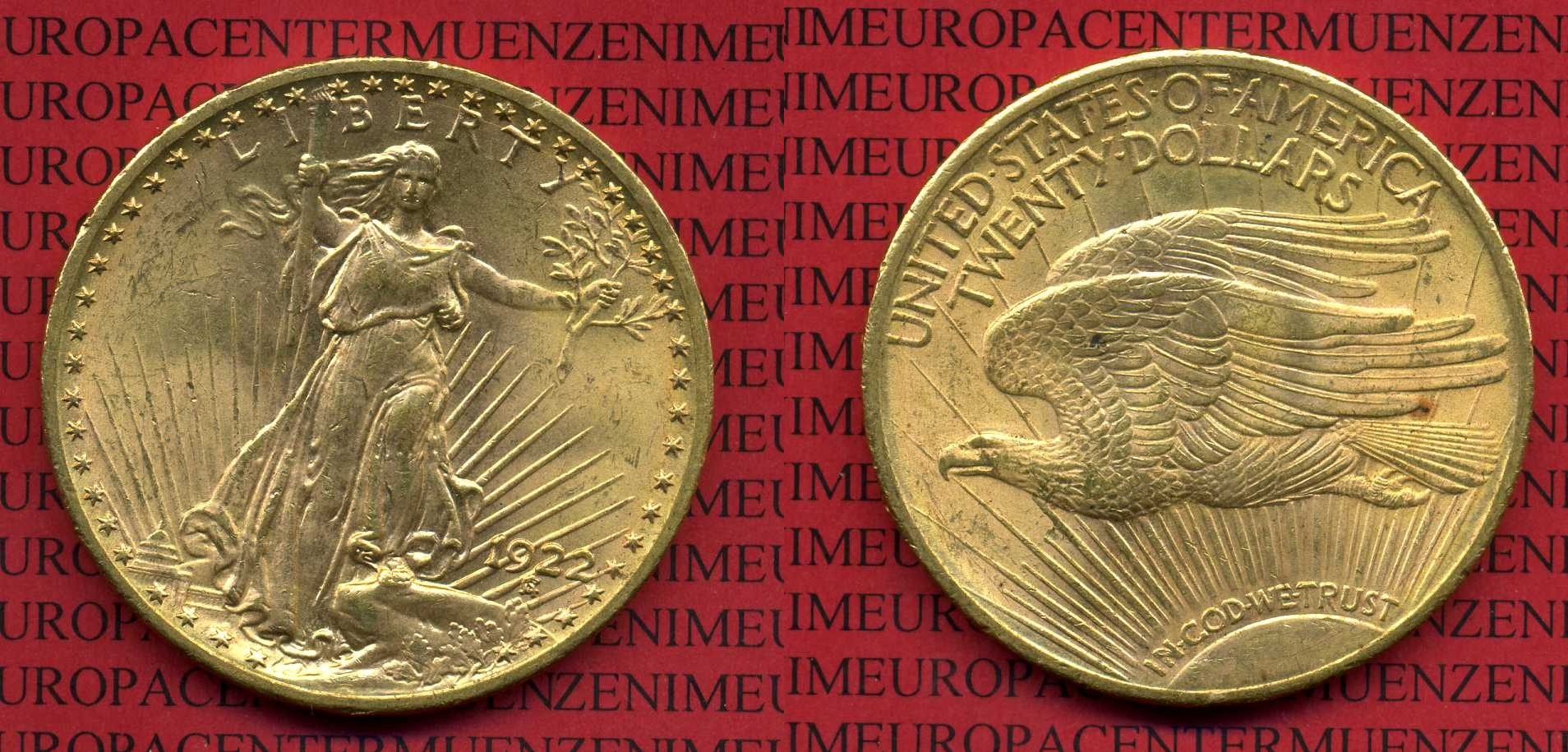 20 Dollars Gold St. Gaudens Double Eagle 1922 USA USA 20 Dollars Double