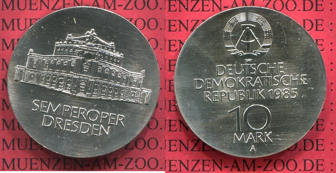 DDR GDR Eastern Germany 10 Mark DDR Silber Gedenkmünze 1985