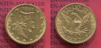 USA 10 Dollars Goldmünze Eagle Coronet Head USA 10 Dollars Liberty, Frauenkopf, 1881 o. Mzz. Coronet Head Gold Bild