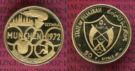 Fujairah 50 Ryals Gold Fujairah 50 Ryals 1970 Gold Olympische Spiele München PP lose