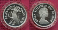 Falkland Inseln 5 Pfund Silber Falkland Inseln 5 Pfund Silber 1979 Humpback Whale Buckel-Wal WWF , Silber PP