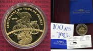 Frankreich, France 50 Euro Gold Tour de France PP 1 Unze Frankreich 50 Euro Gold 2003 Tour de France mit Box und Zertifikat PP 1 Unze