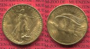 USA 20 Dollars USA Double Eagle St. Gaudens USA Double Eagle 20 Dollars 1908 Gold St. Gaudens Typ, ohne Motto