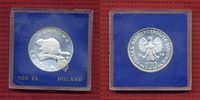 Polen, Poland, Volksrepublik 100 Zloty Silbermünze Poland 100 Zl. Silver, Environment Protection Series Beaver Proof
