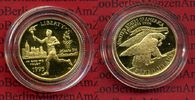USA Commemorative Gold 5 Dollars 5 Dollars Gold Comemmorative Coin Münze USA 5 Dollars 1995 Olympiade Atlanta, Läufer, 900 Gold, 8,36 g, 21,59 mm