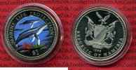 Namibia 1 Dollar Farbmünze Namibia 1 Dollar 1998 Farbmünze Marine Life Protection Buckelwal