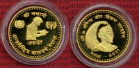 Nepal 10 Gramm Asarfi Nepal 10 g Asarfi 0.900 Gold Jahr des Kindes Year of the Child UNICEF