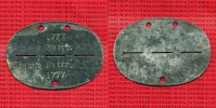 1933-1945 III. Reich, II. Weltkrieg Erkennungsmarke Erkennungsmarke Soldat Nummer 1777 Stamm Battr. A. E. A. 7