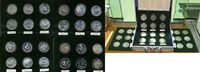 Thailand Mongolei Nepal etc. Lot 24 Silbermünzen 24 Tiermotivmünzen aus Verschiedenen Ländern überw. .500 Silber in kl. Koffer