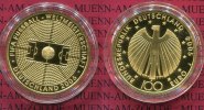 Deutschland BRD Germany FRG 100 Euro Gold 1/2 Unze Feingold Deutschland BRD 100 Euro Gold 2005 J Fußball Weltmeisterschaft 2006 OVP