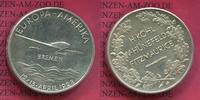 Medaille Weimarer Republik Luftfahrt Silbermedaille 900 Silber Silbermedaille 1928 1. Ost West Atlantikflug Bremen Rand: Preuss. Staatsmünze