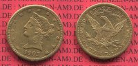 USA 10 Dollars Goldnmünze Eagle USA 10 Dollars Liberty, Frauenkopf, 1903 Coronet Head Gold