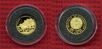 Kasachstan, Kazakhstan 100 Tenge Goldmünze 1/25 Unze Kasachstan 100 Tenge Gold 2004 Seidenstrasse PP Bild