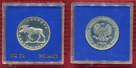 Polen, Poland, Volksrepublik 100 Zloty Silbermünze Polen 100 Zloty 1978, Bedrohte Tierwelt, Elch, Polierte Platte
