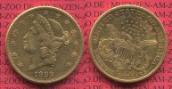 USA 20 Dollars Goldmünze Double Eagle USA 20 Dollars Liberty, Frauenkopf, Double Eagle 1899 S Gold, sehr schön