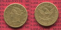 USA 10 Dollars Goldmünze Eagle Coronet Head USA 10 Dollars Liberty, Frauenkopf, 1894 O Coronet Head Gold Ten D.