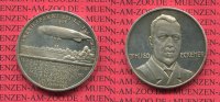 Medaille Zeppelin Silbermedaille Zeppelin Medaille Silber Amerikaflug LZ 126 ZR III 1924, Hugo Eckner