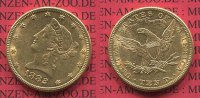 USA 10 Dollars Gold Liberty Eagle USA 10 Dollars Liberty, Frauenkopf, 1882 Coronet Head Gold