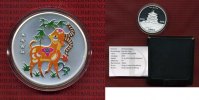 China Gedenkprägung Gedenkprägung Jahr der Ziege 2003 Farbmünze Silberunze Medaille