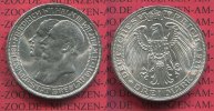 Preußen, Prussia German Empire 3 Mark Silber Gedenkmünze Preußen 3 Mark 1911, Universität Breslau Jahrhundertfeier, J. 108