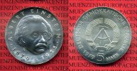 DDR, GDR Eastern Germany 5 Mark DDR Gedenkmünze Cu/Ni Neusilber Albert Einstein