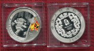 China Peoples Republic 10 Yuan Silber China 10 Yuan 2008 Gedenkmünze Olympische Spiele Peking Spielendes Kind