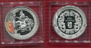 China Peoples Republic 10 Yuan Silber China 10 Yuan 2008 Gedenkmünze Olympische Spiele Peking Bauerntanz