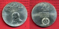 DDR, GDR Eastern Germany 20 Mark DDR Silbermünze Freiherr vom Stein