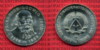 DDR 5 Mark Gedenkmünze 125. Todestag von Friedrich Ludwig Jahn