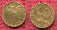 USA 10 Dollars Liberty Frauenkopf Eagle USA 10 Dollars Liberty, Frauenkopf, 1880 Coronet Head Gold Bild