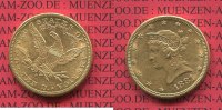USA 10 Dollars Goldmünze Eagle Coronet Head USA 10 Dollars Liberty, Frauenkopf, 1881 S Coronet Head Gold