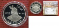 USA 1 Dollar Silbermünze PP USA 1 Dollar 2014 Oglala Sioux Indian, Indianer
