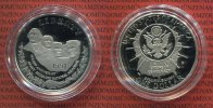 USA 1 Dollar Silbermünze USA 1 Dollar 1991 Silberdollar Mount Rushmore PP