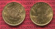 Chile 50 Pesos 5 Condores Goldmünze Chile 50 Pesos, 5 Condores, 1971 Seltenes Jahr Goldmünze