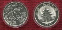 China Volksrepublik PRC 10 Yuan Panda 1 Unze Silber China Panda 10 Yuan 1992 1 Unze Silber Stempelglanz