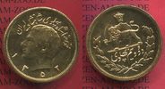 Persien, Iran 2,5 Pahlawi Goldmünze Iran Persien 2,5 Pahlewi Schah Muhammad Reza Gold Löwe vor Sonne 1352 SH 173