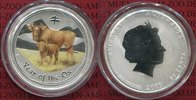 Australien, Australia 50 Cents Lunar Serie 2, 1/2 Unze Australien 1/2 Unze 2006 50 Cents Year of the Ox Stgl. in Kapsel Ochse