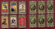 Tristan Da Cunha TDC 6 x 1 Crown TDC 6 x 1 Crown Cu vergoldet, "The World at War" Propaganda 2. Weltkri