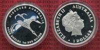Australien, Australia 1 Dollar Farbmünze Australien 1 Dollar Discover Australia Dreaming Serie "Dreaming Brolga"