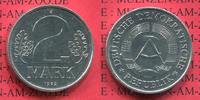 DDR, GDR Eastern Germany 2 Mark DDR 2 Deutsche Mark 1982 A Aluminium