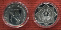 Aserbaidschan 50 Manat Silbermünze Azerbaidschan 50 Manat 2004 WM Fifa WM Deutschland 2006 Fußball PP
