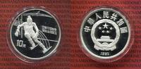 China 10 Yuan Silbermünze China 10 Yuan 1991 Olympische Spiele 1992 Ski Alpin PP